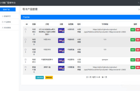 2023年最新版手机号卡出售管理系统源码分享