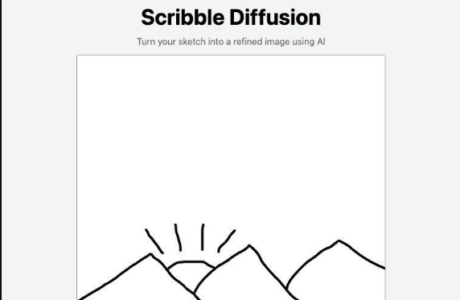 Scribble Diffusion 开源涂鸦 AI 绘画草图变成精致图像源码分享