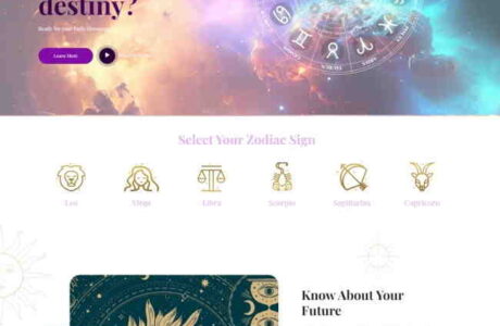 HTML5星座运势网站模板免费分享