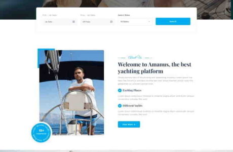 HTML游艇租赁服务机构网站模板免费分享