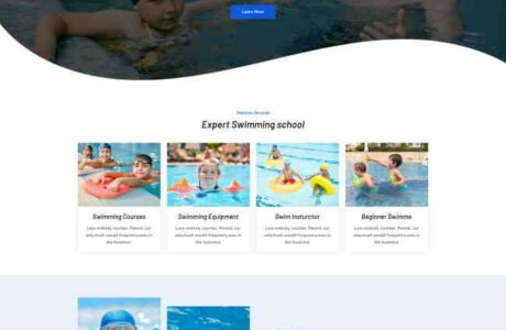 HTML5专业游泳学校宣传网站模板免费分享